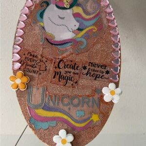 Unicorn Wall Decor with Multicolor Accents